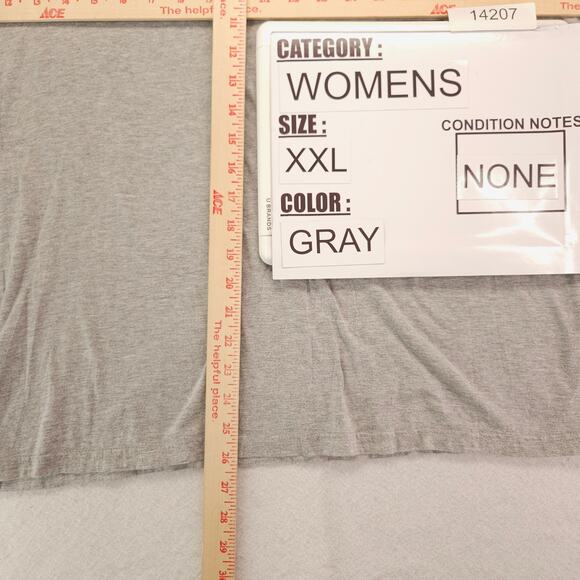 Adidas Graphic Short Sleeve Crew Neck Casual T Shirt Womens Size 2XL Gray - Picture 8 of 9